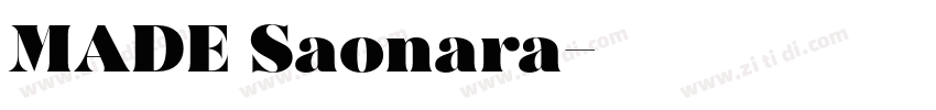 MADE Saonara字体转换